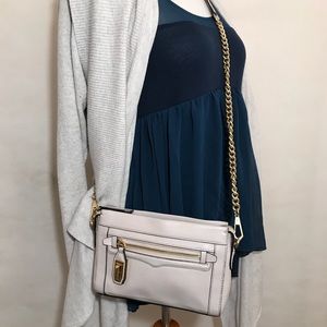 Rebecca Minkoff Lilac Gray Crossbody Leather Purse